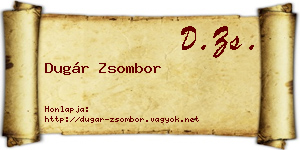 Dugár Zsombor névjegykártya